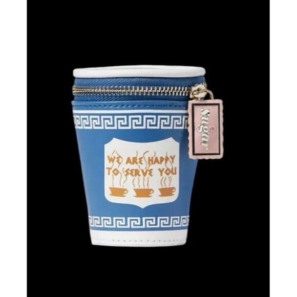 KATE SPADE COFFEE BREAK 3D COIN PURSE KEYCHAIN FOB BAG CHARM KF484 NWT - Picture 1 of 5
